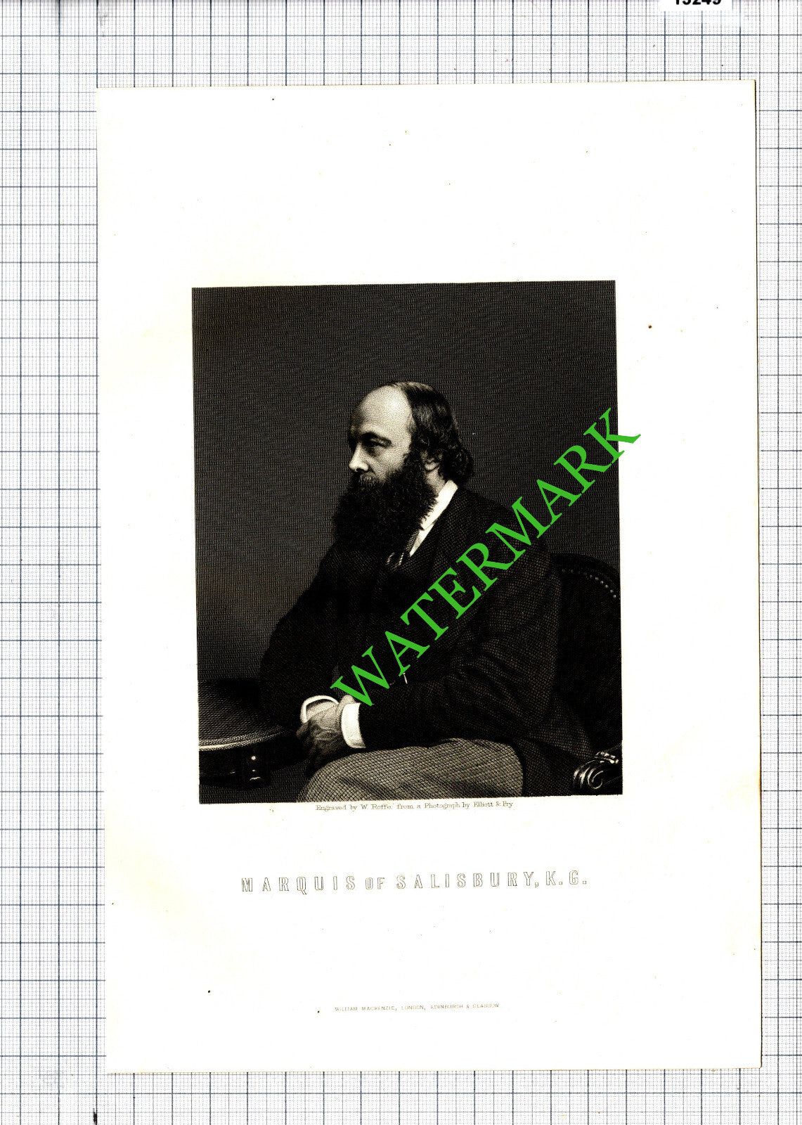 Marquis Of Salisbury  - c.1887 Print