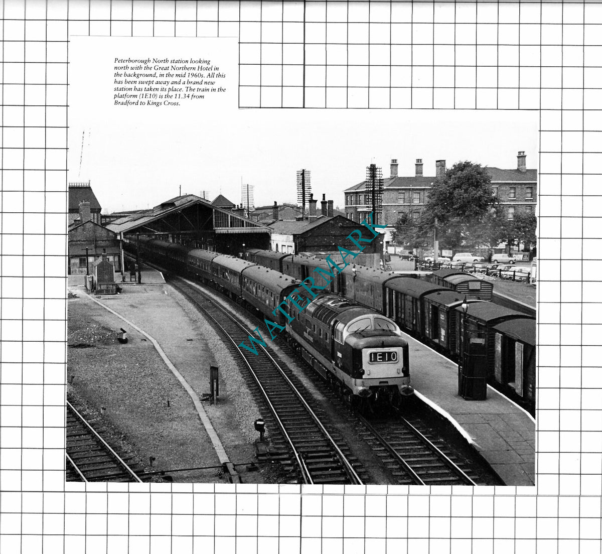 Peterborough North Railway Station  Train 1E10 -   Cutting / Print