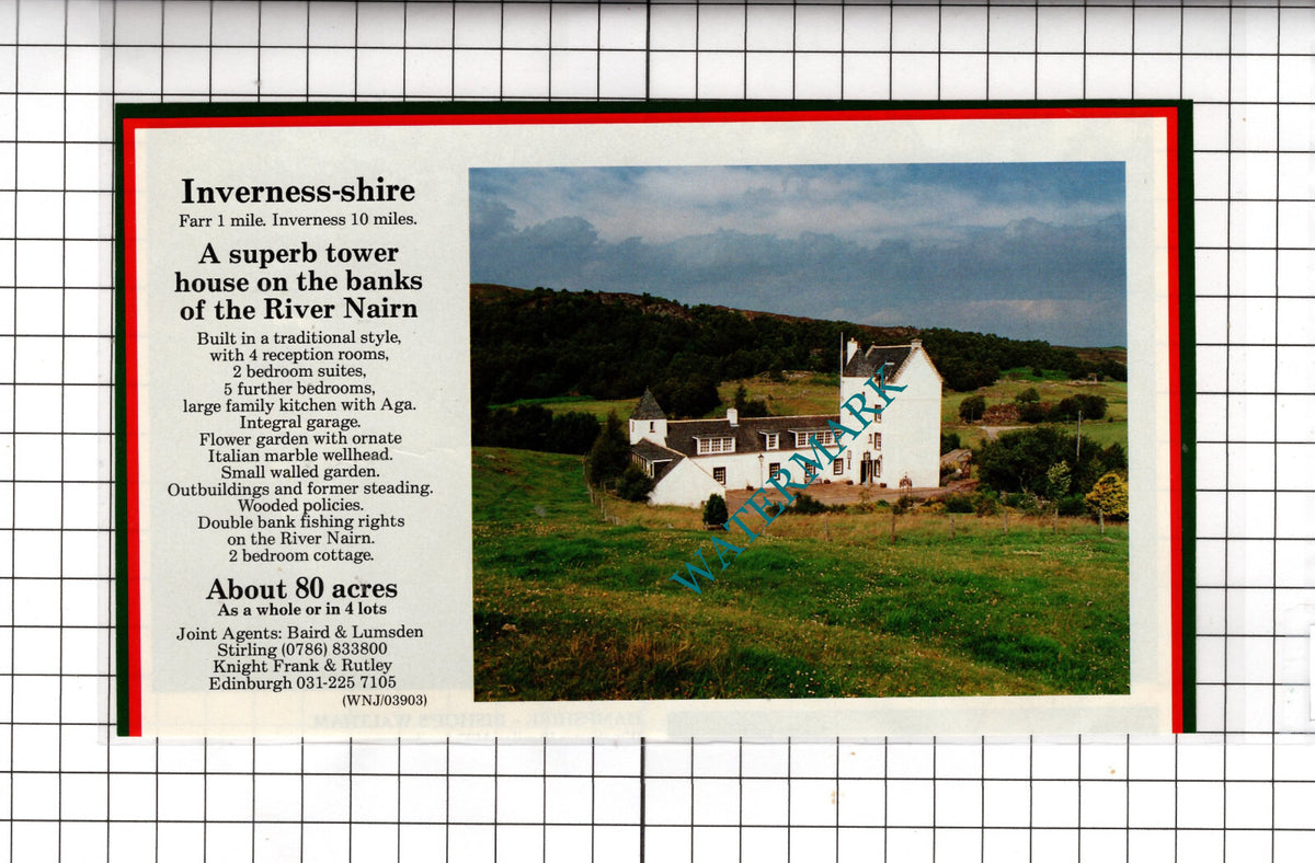 Farr Inverness-shire   House Sale Advert - 1991  Cutting