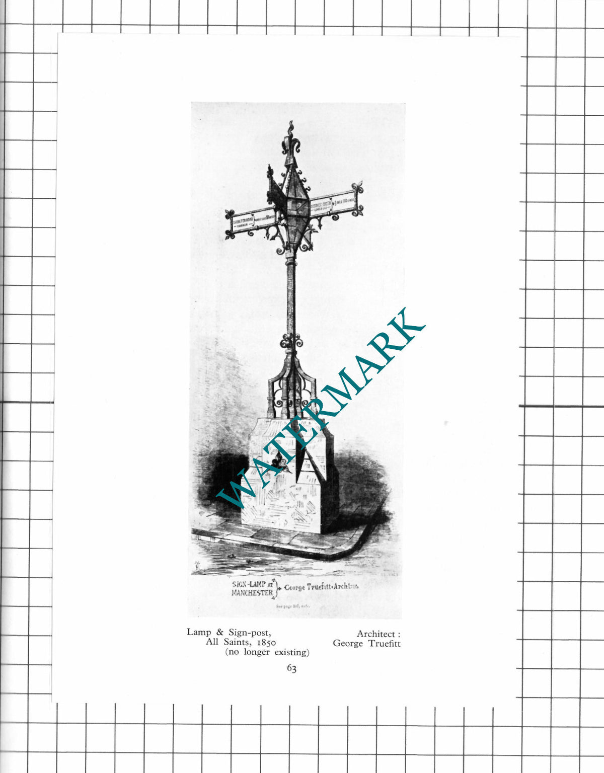 All Saints Manchester Sign Lamp George Truefitt  -  1956 Clipping