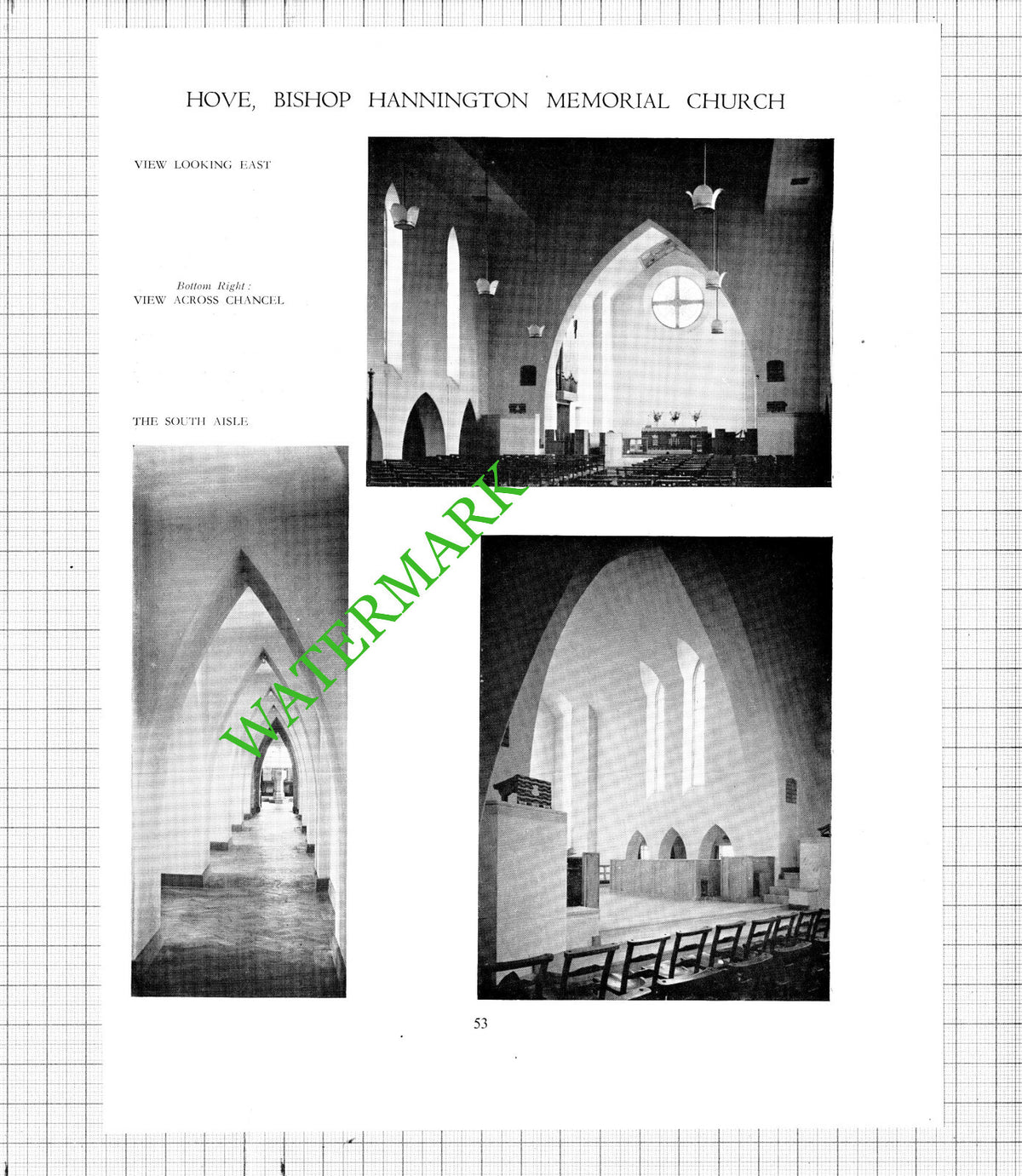 Bishop Hannington Memorial Church Hove Sussex Edward Maufe - c.1947 Article