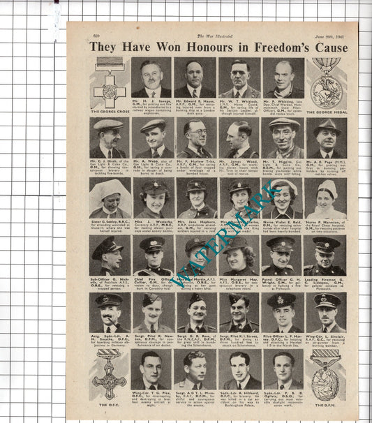Harlow Tritt ARP  Margaret Hay Mumby RAF Lidstone Marmion WW2  - 1941  Clipping