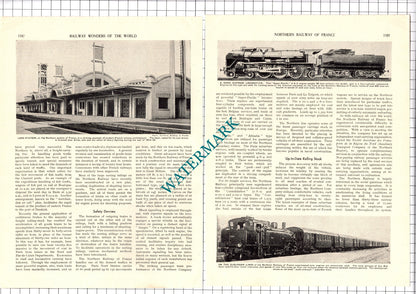 Northern Railway Of France - c.1935 Article / Print