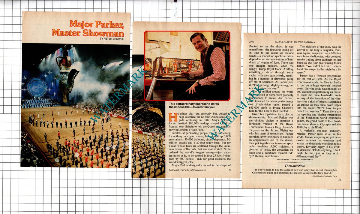 Major Michael Parker  - 1990 Small Article