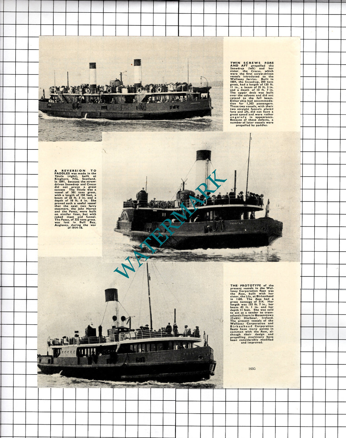 The Mersey Ferries Ferry   - c.1940's Article