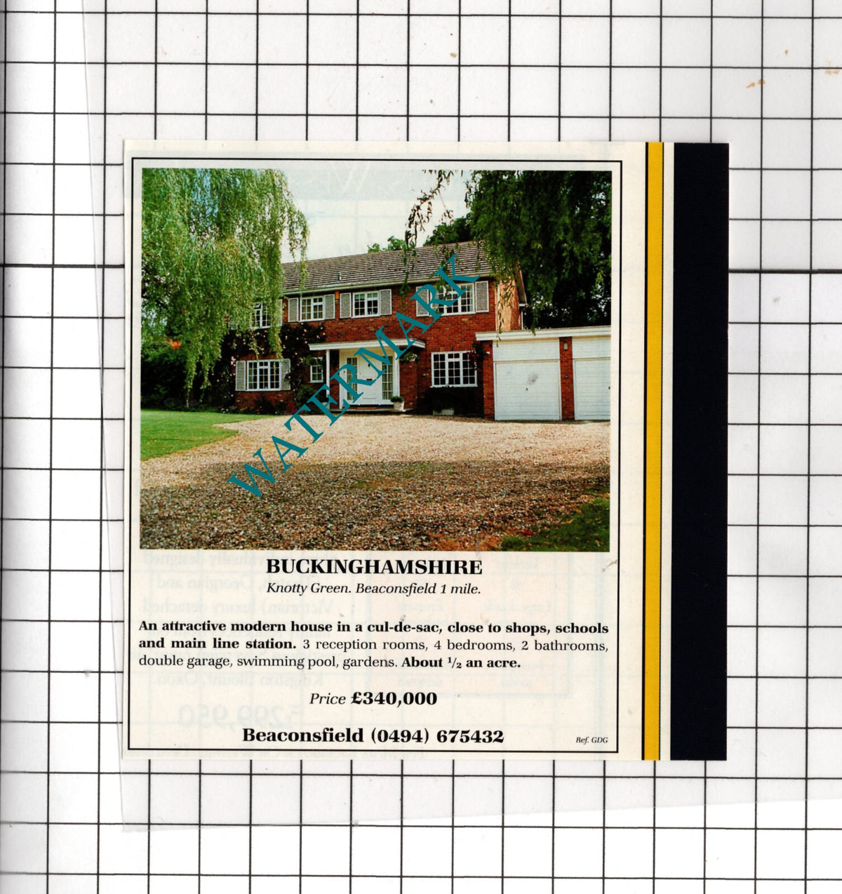 Knotty Green Beaconsfield Buckinghamshire House Sale Advert - 1994 Cutting