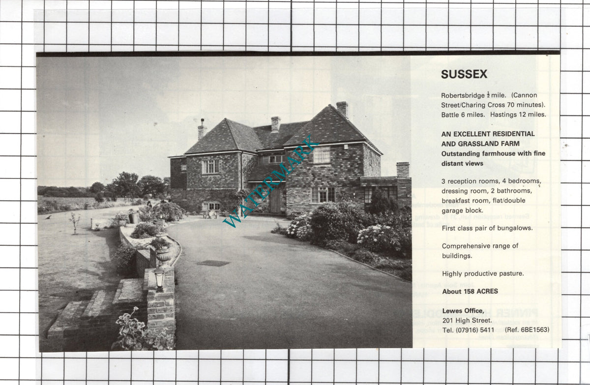 Robertsbridge Sussex   -  1980 House Sale  Advert