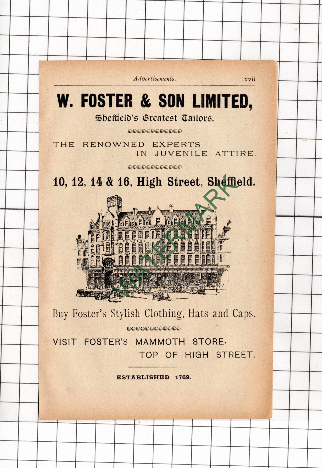 The Maynard Arms Hotel Grindleford Bridge / W Foster Sheffield 1902 Small Advert