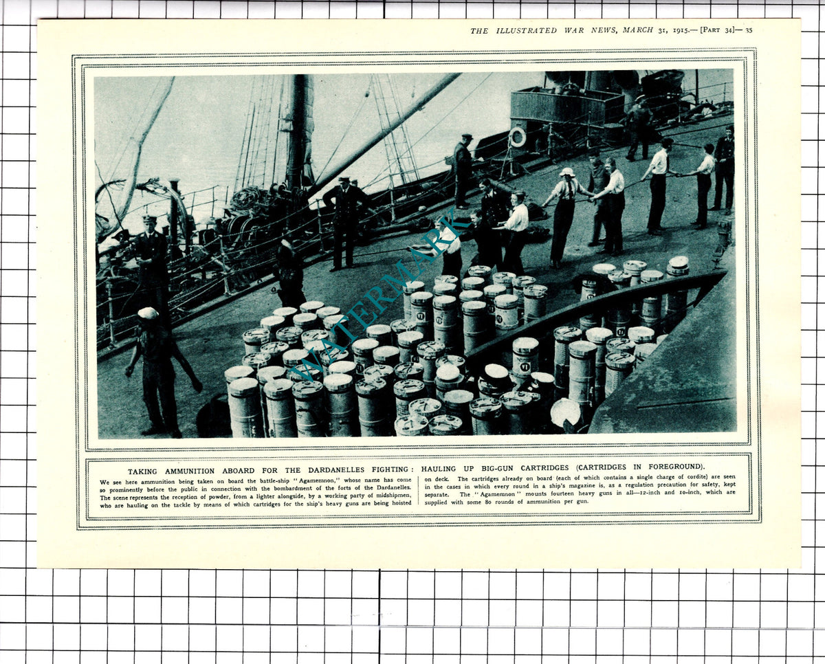 9th London Regiment Hadden Stovell Storkey / AGAMEMNON Ship WW1 - 1915 Clipping