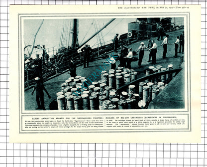 9th London Regiment Hadden Stovell Storkey / AGAMEMNON Ship WW1 - 1915 Clipping