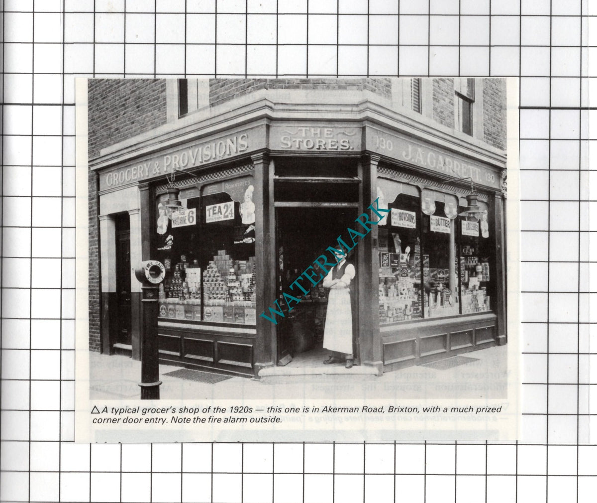 J A Garrett Akerman Road Brixton London Grocers  - 1979 Clipping