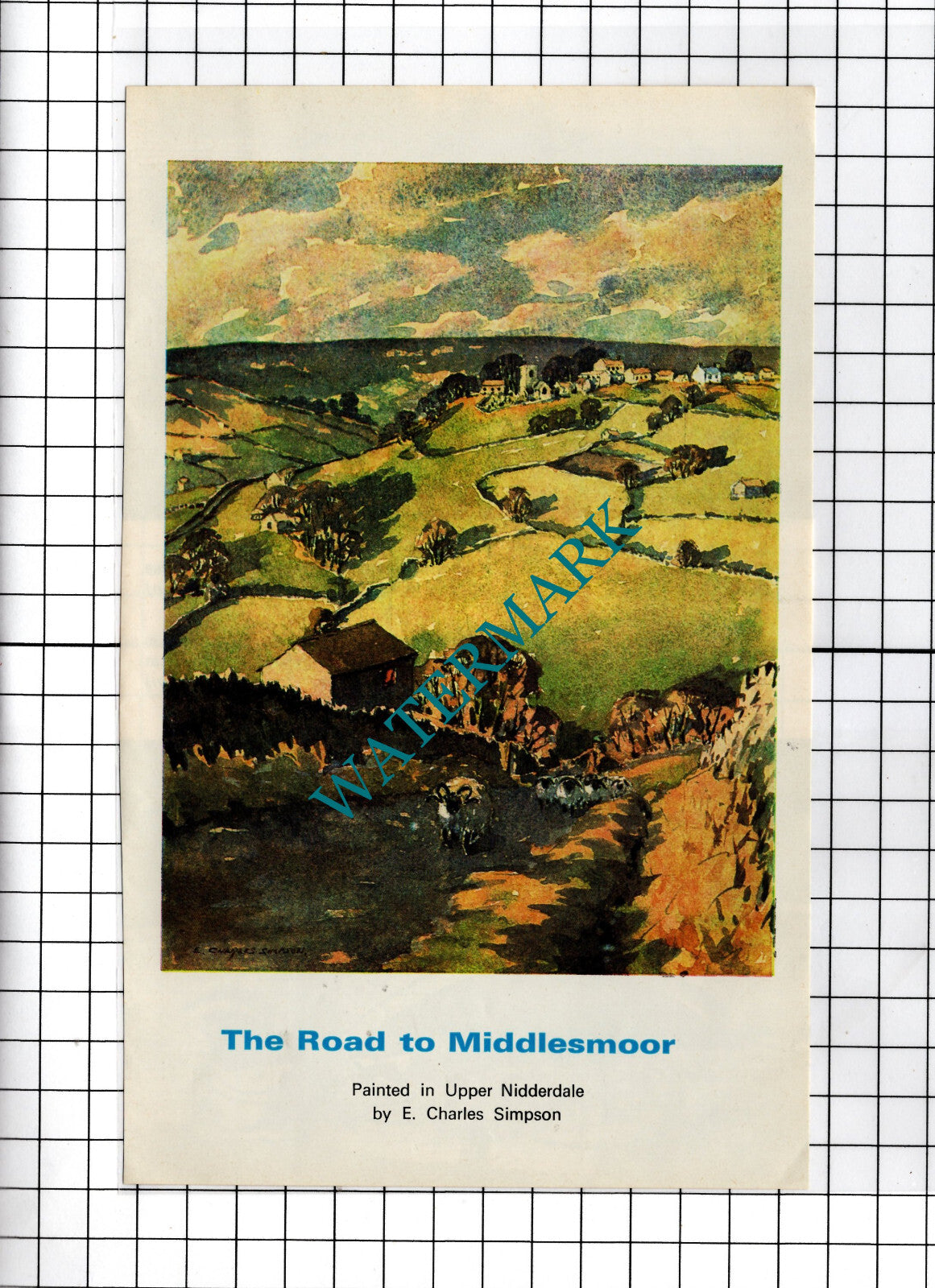 Upper Nidderdale Middlesmoor E Charles Simpson - 1976 Cutting