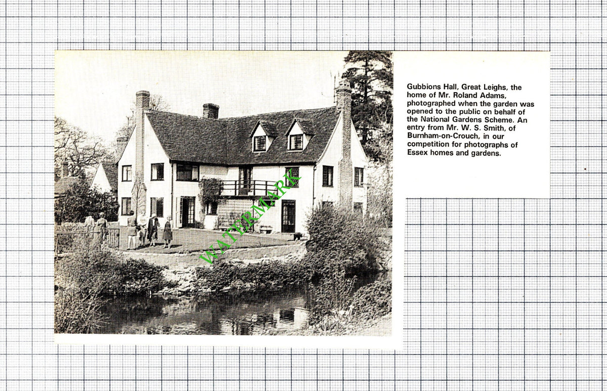 Gubbions Hall Great Leighs Essex Roland Adams - 1971 Cutting