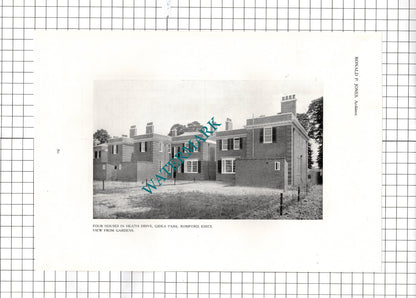 Heath Drive Gidea Park Romford Essex Ronald P Jones   - 1911 Cutting / Print