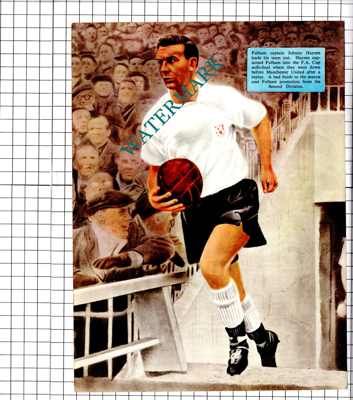 Johnny Haynes Fulham Football - c.1958 Clipping / Print