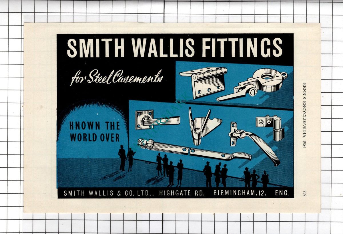 Smith Wallis & Co Ltd Highgate Road Birmingham   -  1954 Advert