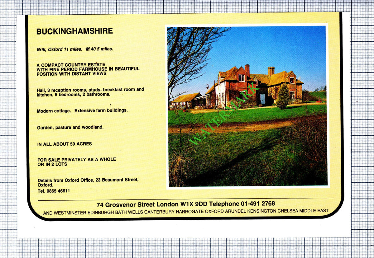 Brill Buckinghamshire House Sale Advert - 1981 Cutting
