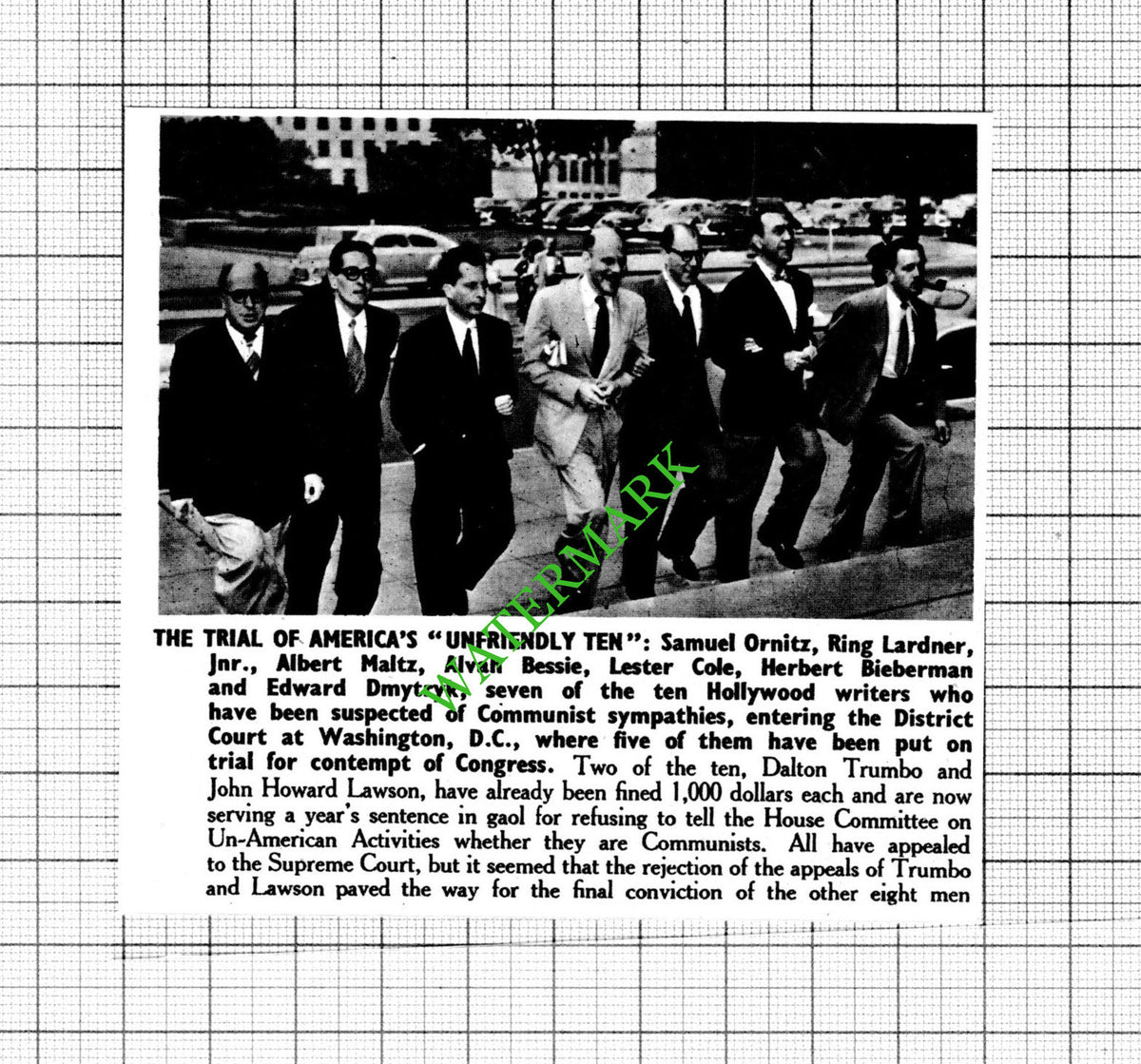 Samuel Ornitz Ring Lardner Albert Malt Alvah Bessie Dmytryk - 1950 Small Cutting