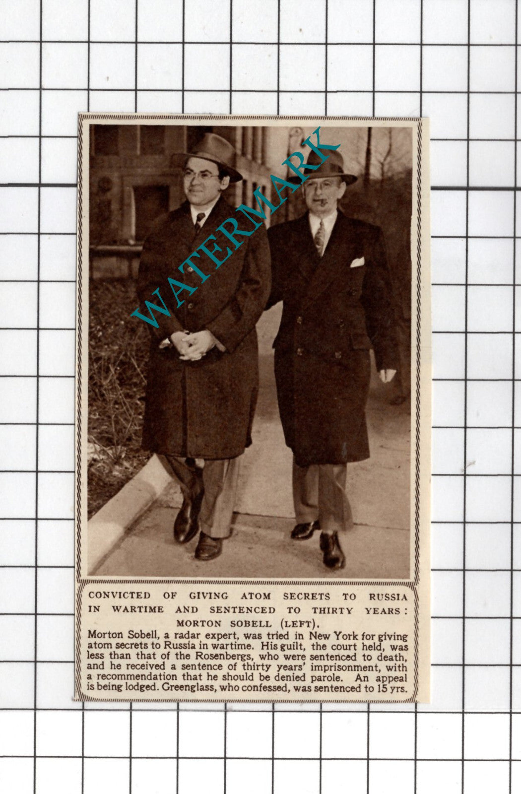 Morton Sobell Atom Secrets  - 1951 SMALL Clipping