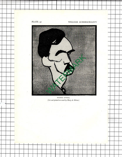 Lord Robert Cecil Caricature Bohun Lynch  Eugene O'Neill - 1928 Illustration