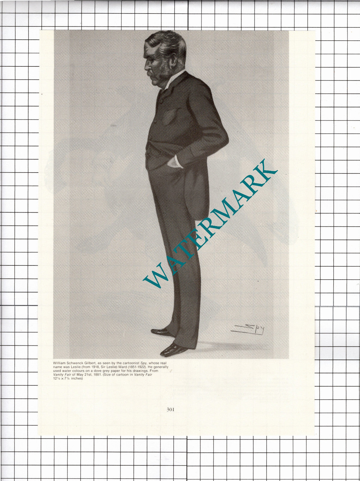 William Schwenck Gilbert  - 1980s Clipping / Print