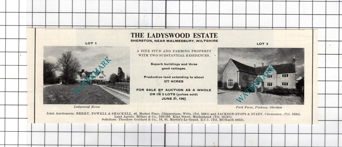 The Ladyswood Estate Sherston Wiltshire    - 1967 Small House  Advert