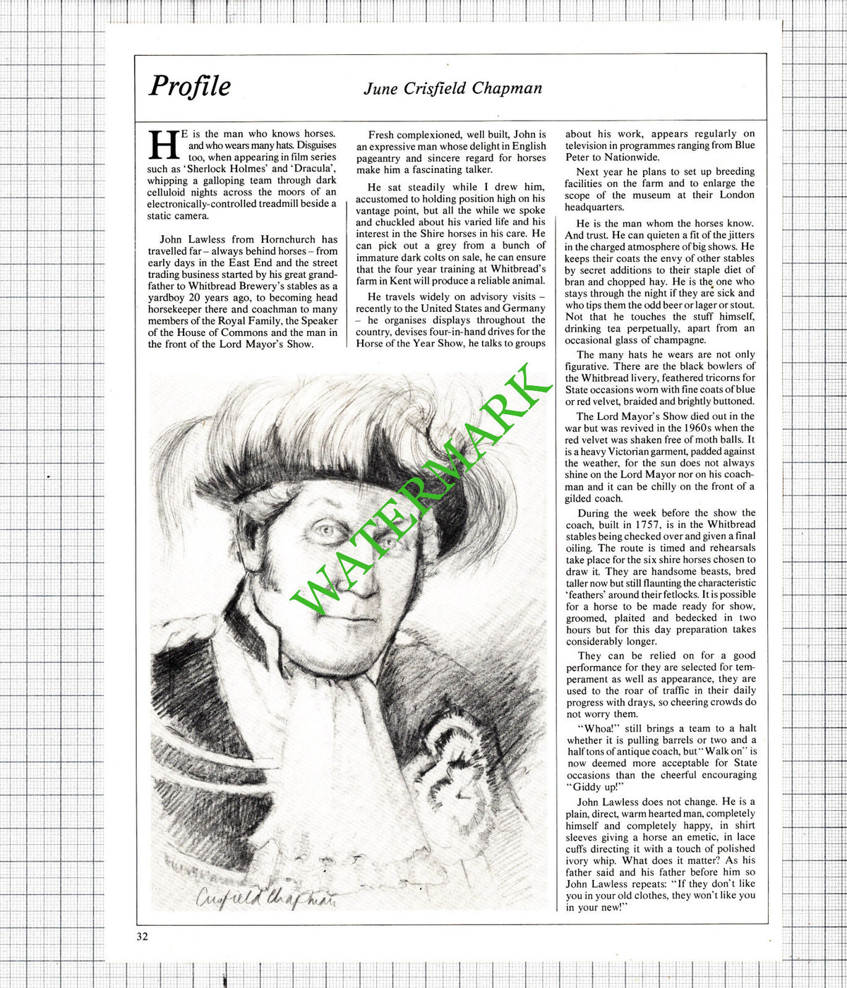 John Lawless Hornchurch Essex - 1985 Article