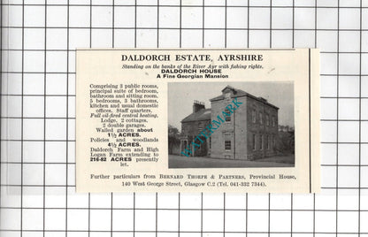 Bath Somerset / Daldorch House Ayrshire Scotland SMALL House Sale Advert - 1967