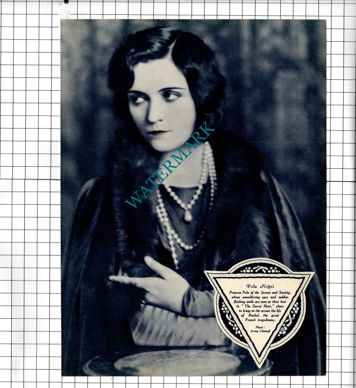 Marion Davies Actress  Pola Negri  - 1929 Clipping