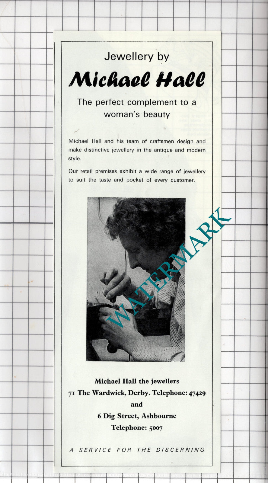 Michael Hall Jewellers Derby    - 1978 Advert