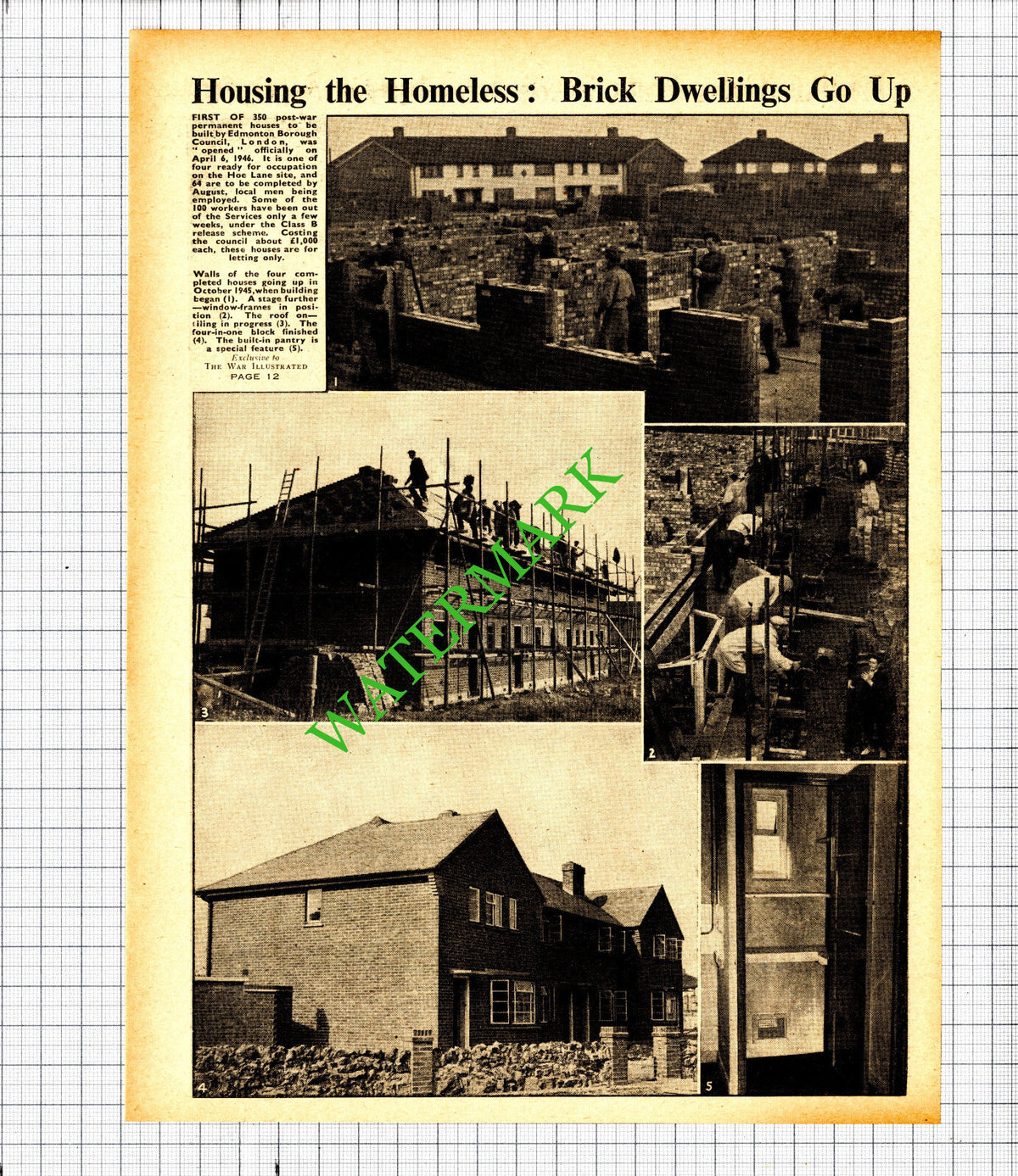 Edmonton London Hoe Lane / Viscount Gort Funeral - c.1946 Cutting