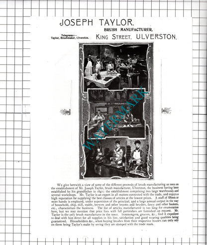 T F Tyson & Sons Ulverston Cumbria / Joseph Taylor Ulverston Brush  - Cutting