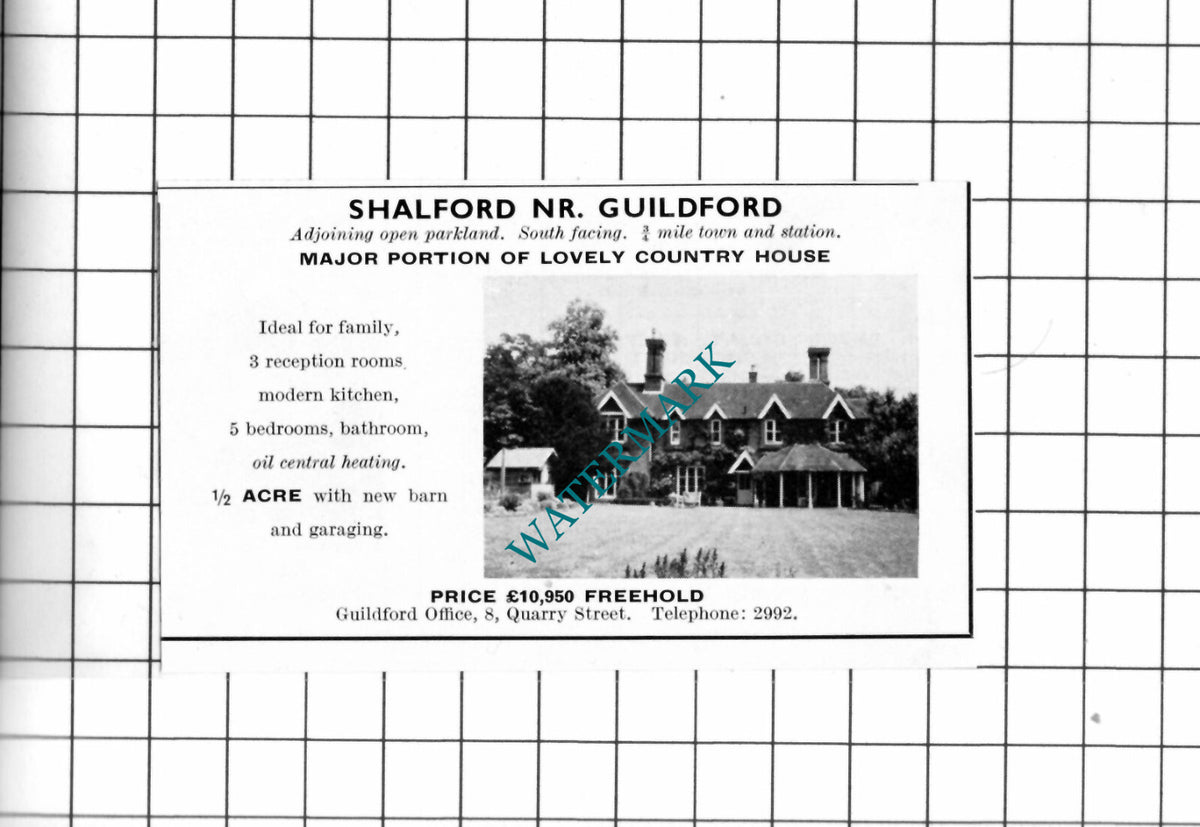 Shalford Guildford Surrey Small House Sale Advert - 1967 Clipping