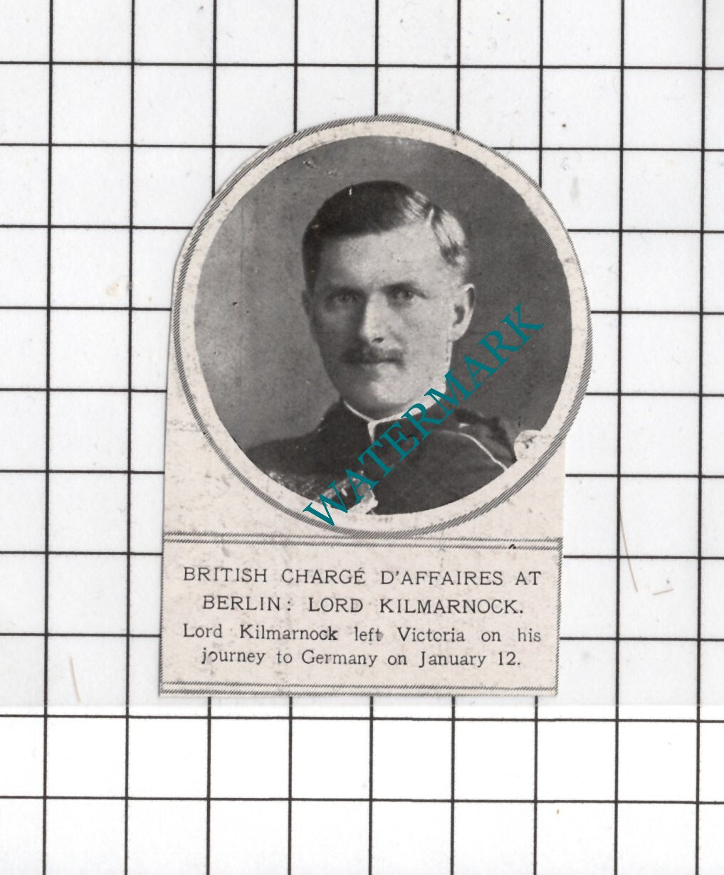 Lord Kilmarnock - 1920 SMALL News Clipping