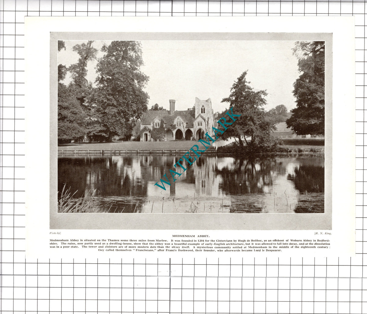 Medmenham Abbey - c.1930s Clipping / Print