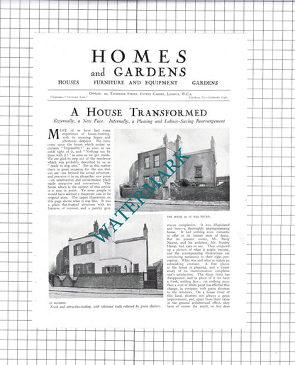 Rectory Grove Clapham Mr Barry Neame Stanley Hamp  Heaver - 1925 Article / Print