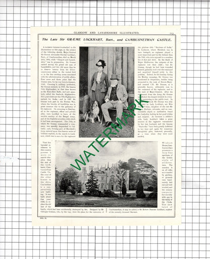 Sir Graeme Lockhart Cambusnethan  Lord Newlands Mauldslie Hozier  - 1904 Article