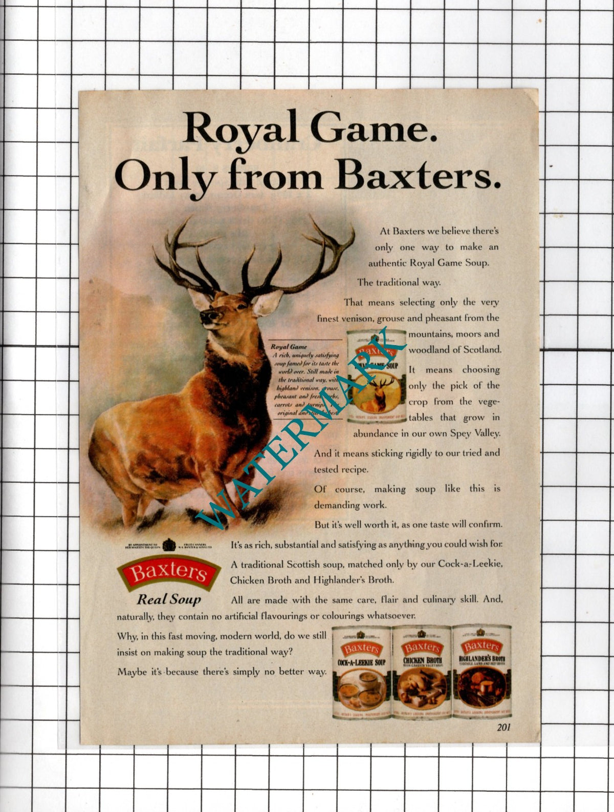 Baxters Royal Game Soup Advert - 1989 Small Clipping