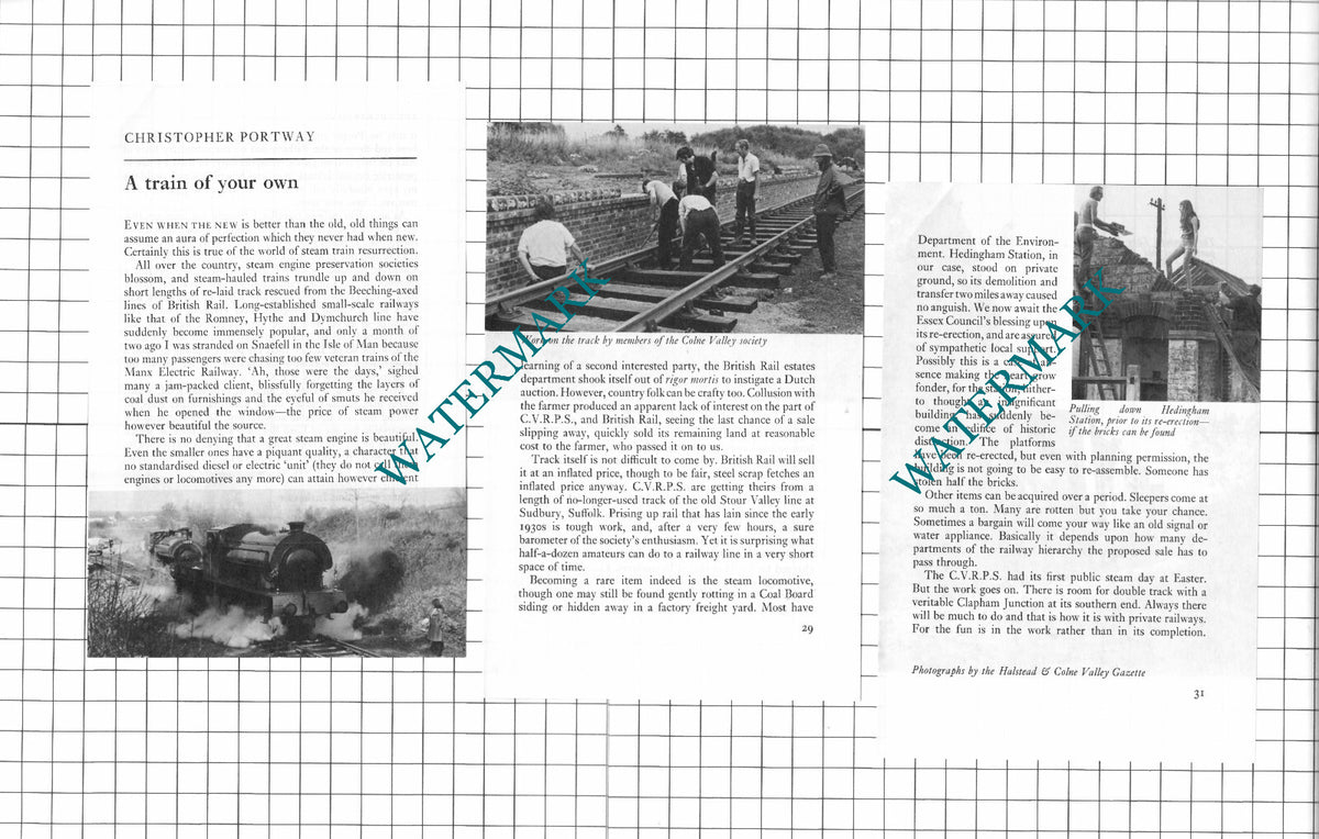 Colne Valley Railway Preservation Society  - 1975 Article  / Print