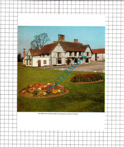 Dedham Essex / The White Hart Great Yeldham Essex - 1972 Clipping / Print