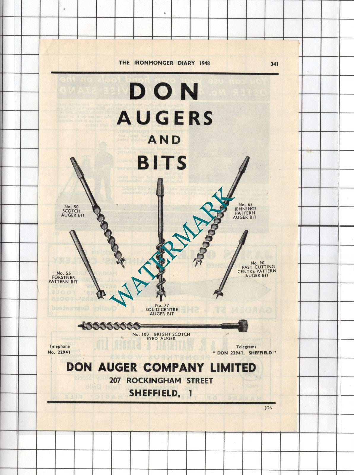 Don Auger Company Ltd Sheffield  - 1948 Small Advert