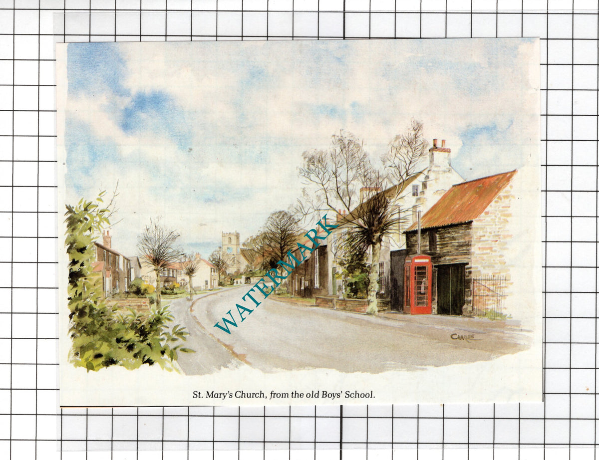Wath Yorkshire St Mary's Church - c.1980's Clipping