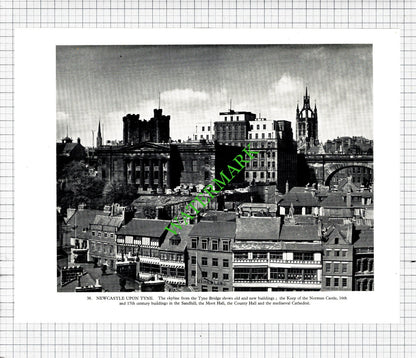 Newcastle Upon Tyne St Nicholas Cathedral - 1958 Cutting /  Print
