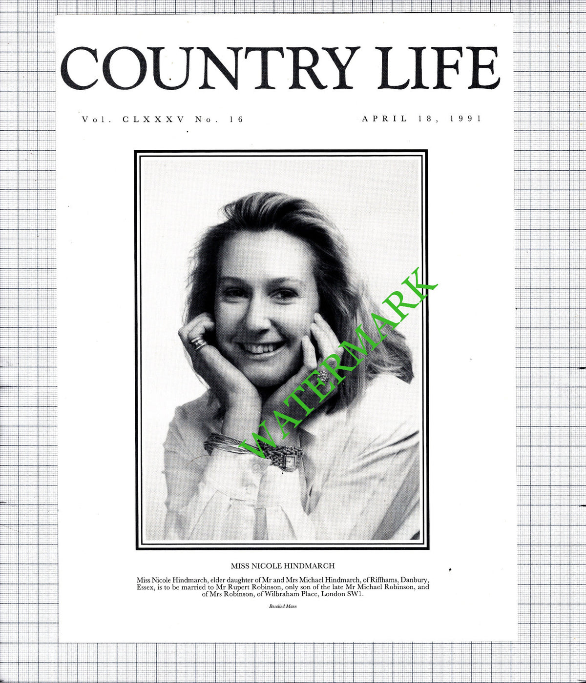 Miss Nicole Hindmarch Danbury Essex Rupert Robinson - 1991 Cutting