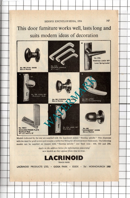 Douglas-Kenn Ltd Norbury  London Dreadnought / Lacrinoid Products  - 1954 Advert