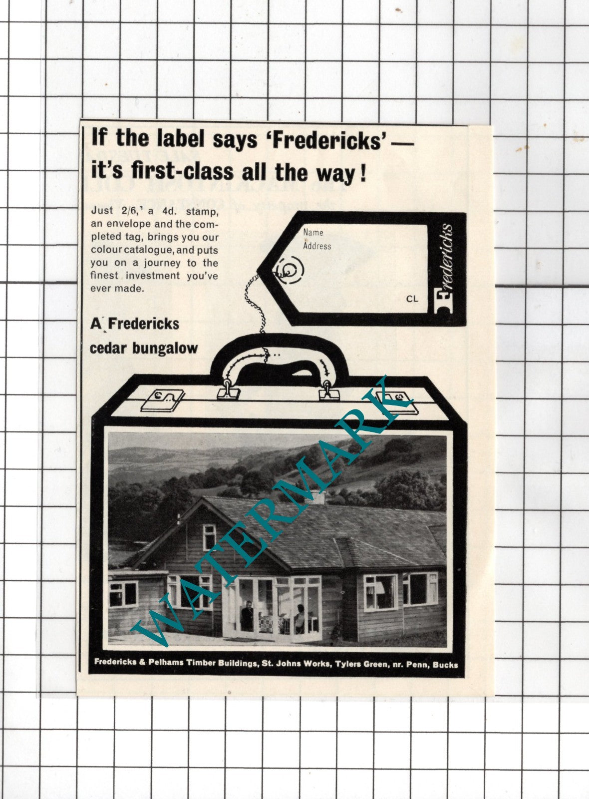 Fredericks & Pelhams Timber Buildings Tylers Green Bucks Small Advert - 1967