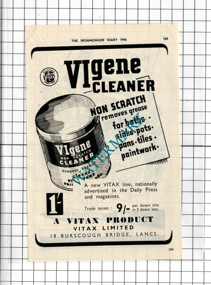 L G Harris & Co Ltd Stoke Prior Worcestershire / Vitax Ltd   - 1948 Small Advert