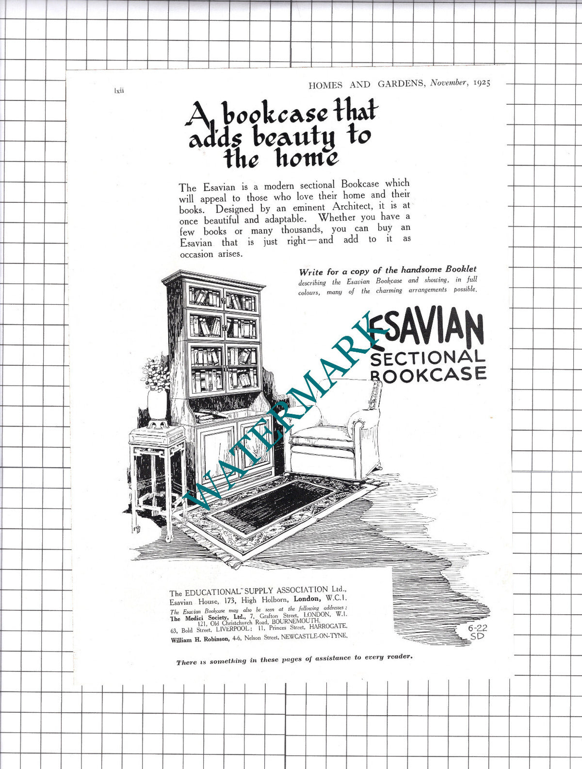 Esavian ADVERT  - 1925 Clipping / Print