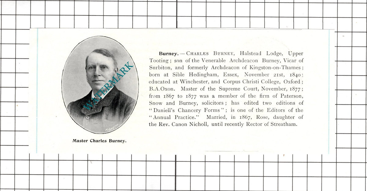 Charles Burney Halstead Lodge / Charles Cheston The Cedars - c.1905 Clipping
