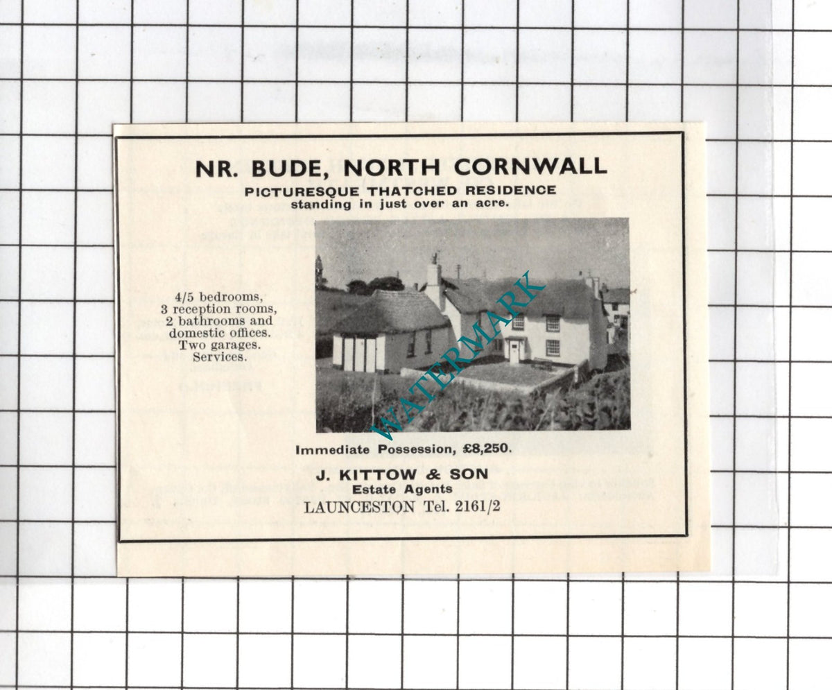Orangefield Lough Sheelin Co Westmeath Ireland / Bude Cornwall House Advert 1967